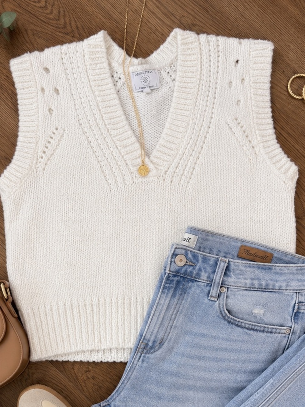 Absolutely White Sweater Vest
